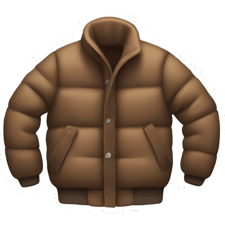 brown puffer jacket no person emoji