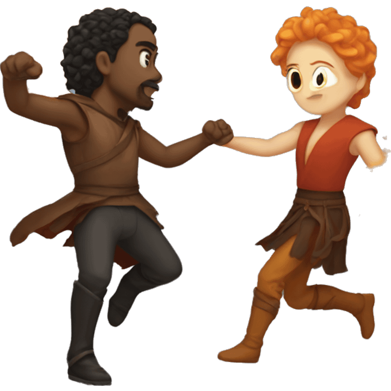 Ice and fire dance emoji