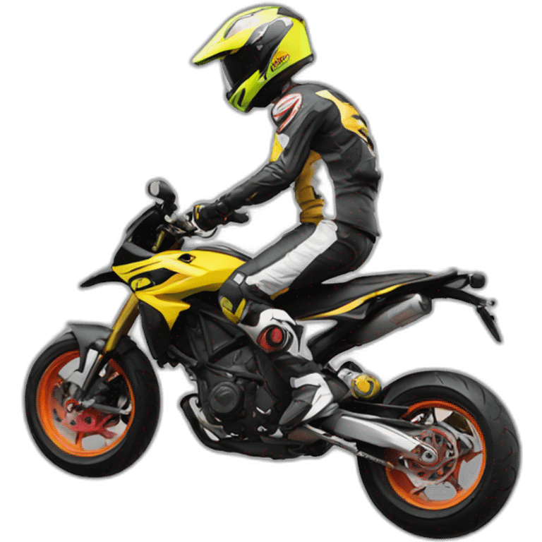 Supermoto wheelie emoji