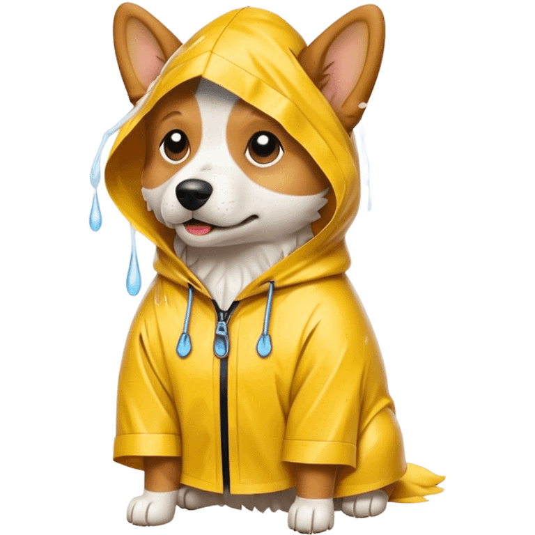 Dog in a rain coat emoji