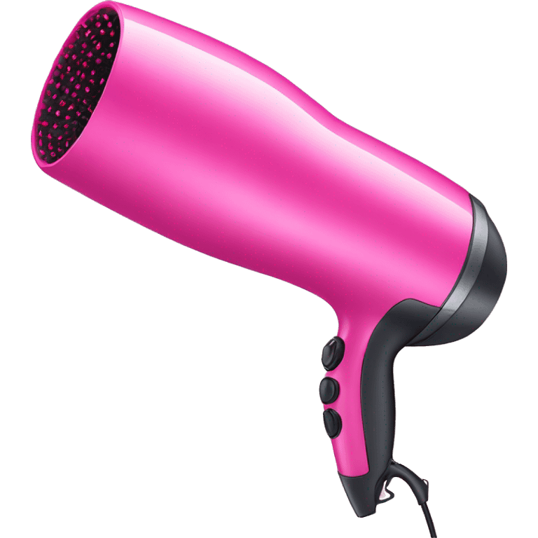 Pink blow dryer for hair emoji