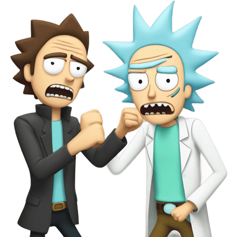 rick sanchez punching morty smith emoji