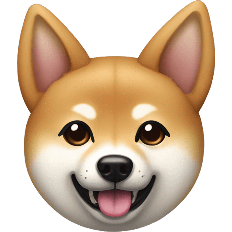 Sesame Shiba Inu whit extra long side tongue  emoji