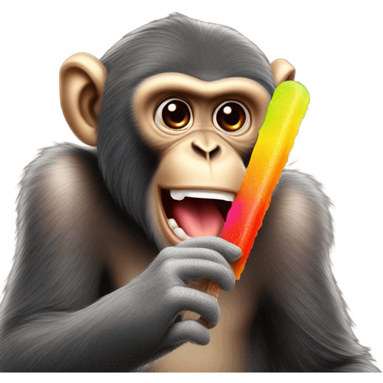 monkey eating popsicle emoji