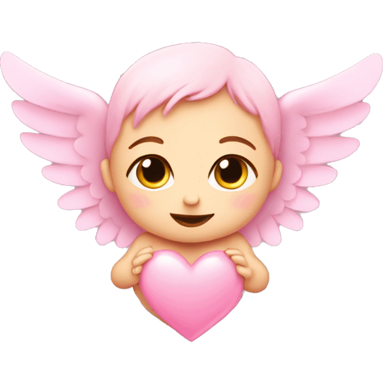 Baby pink heart with wings emoji