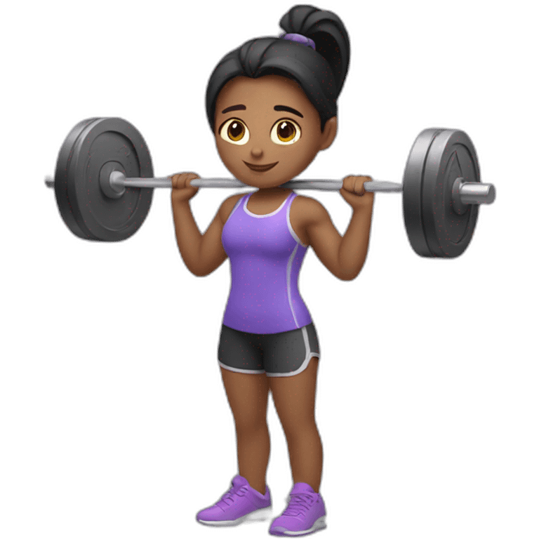 Girl with barbell emoji