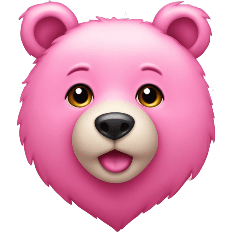 Bear with heart ligth pink emoji