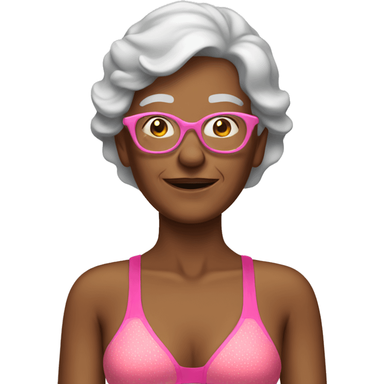 senior woman in swimsuit emoji