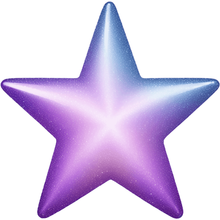 Sparkly glossy Pastel lilac-gradient four-point star emoji