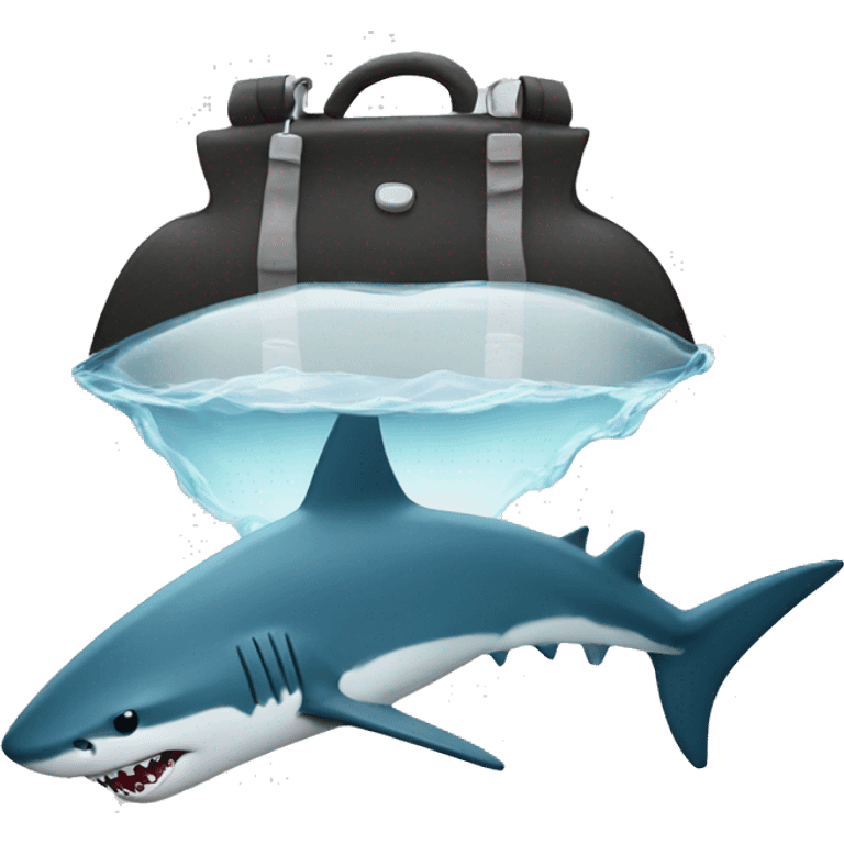 shark with a nuclear football emoji