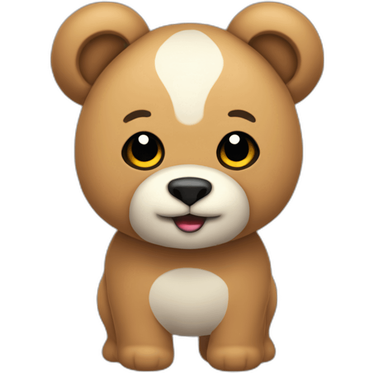 Oso de peluche con arnes de cuero emoji