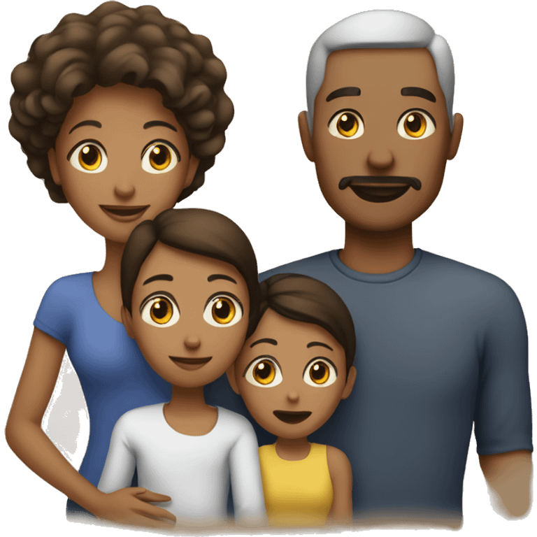 a family of four, husband, wife, daughter and a son emoji