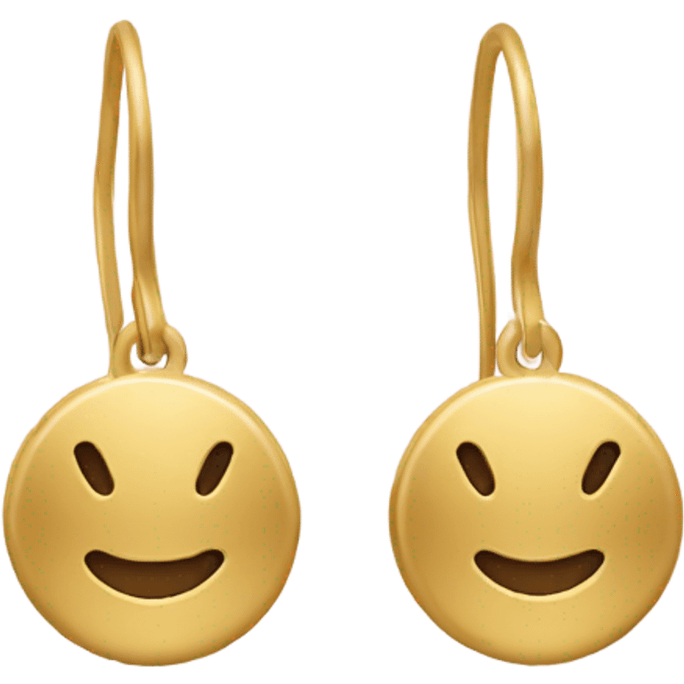 gold Earrings simple and minimal emoji