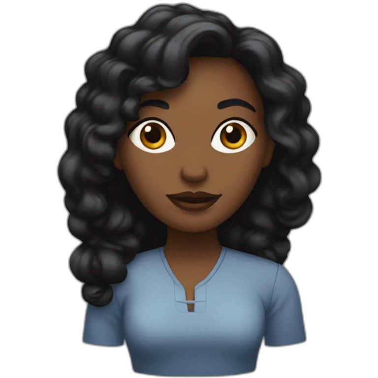 femme noire obèse emoji