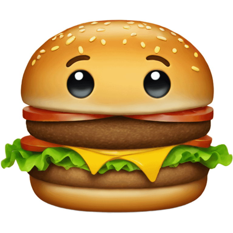 smiling burger emoji