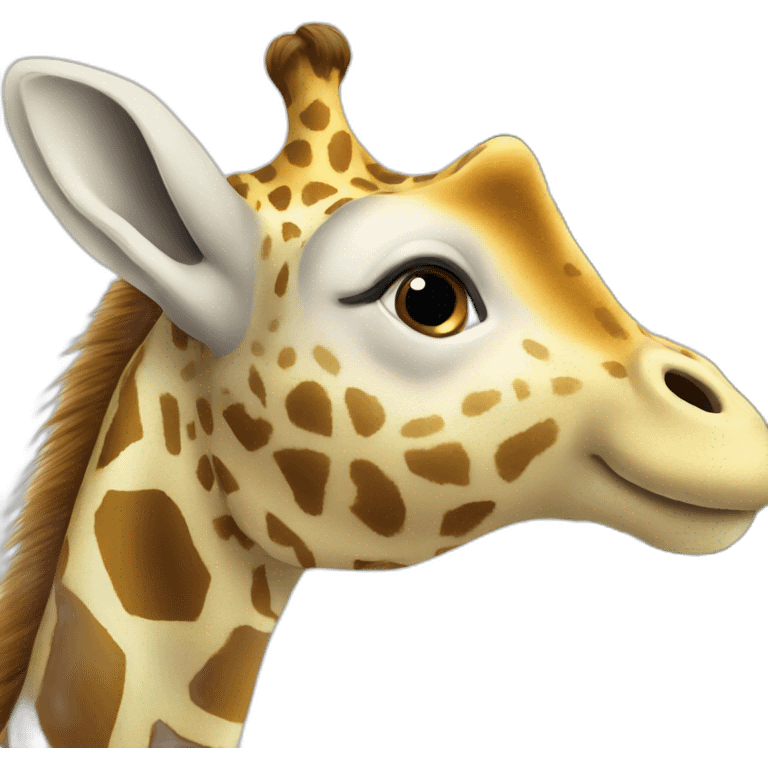 Girafe sur éléphant emoji