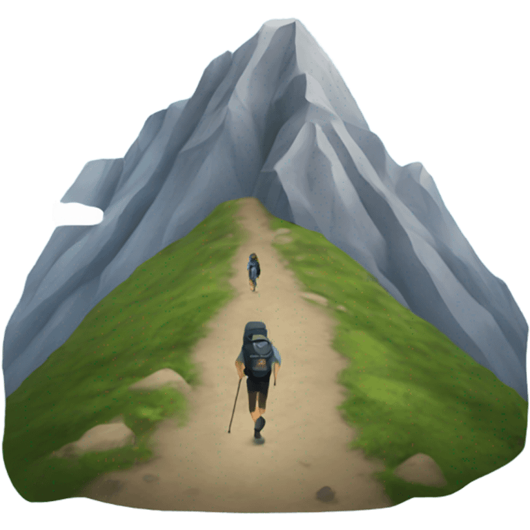 Hiking mountain emoji