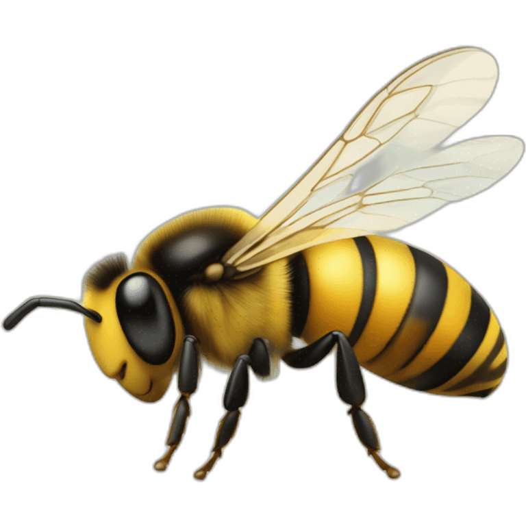 Abeille sur peroquet emoji