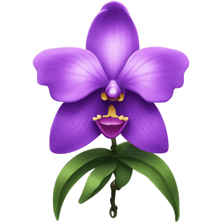 Purple orchids with a white background and a black bow around the stems  emoji