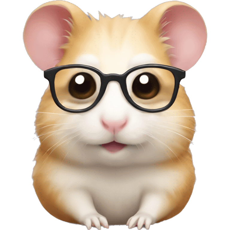 Hamster in glasses  emoji