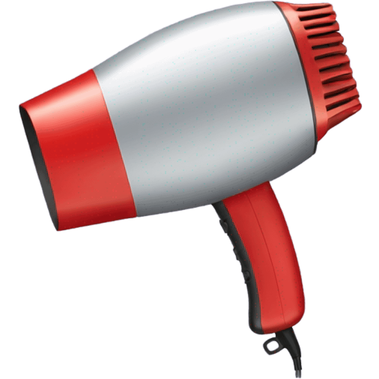 hair dryer and comb red color emoji