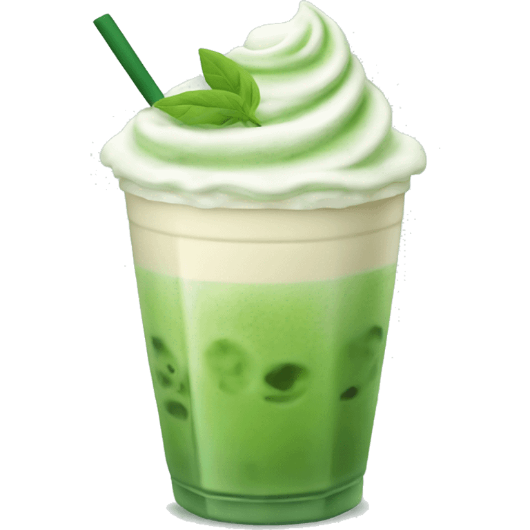 Iced matcha latte emoji