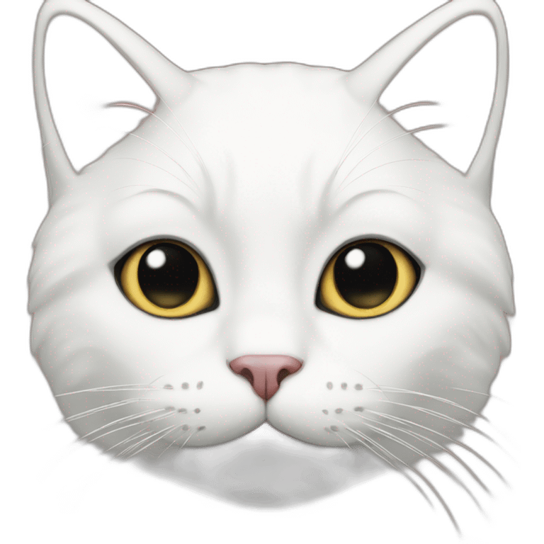 Coquette white cat emoji