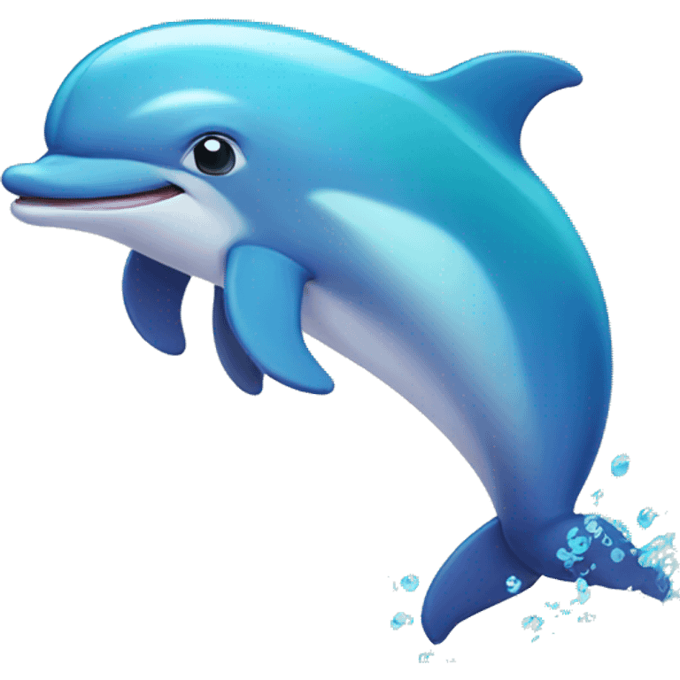 Colorful dolphin emoji