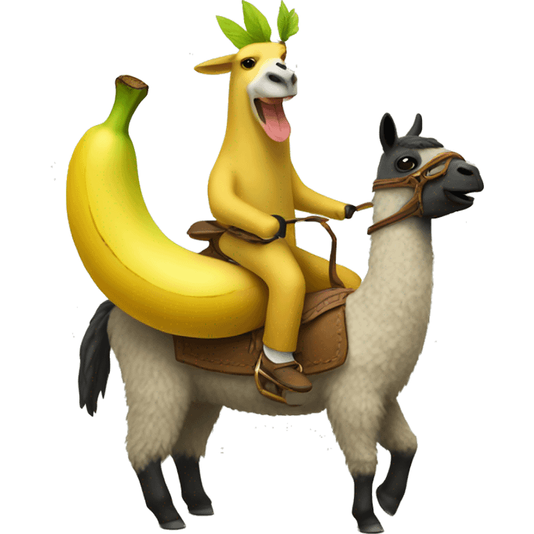 Banana riding a llama emoji