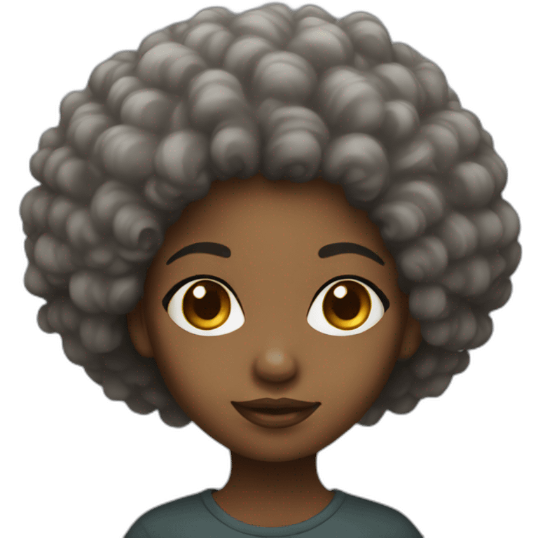 Afro girl emoji