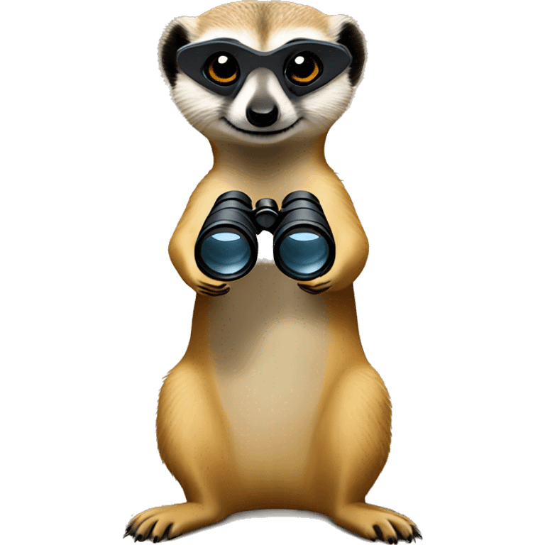 meerkat with 
two binoculars  emoji