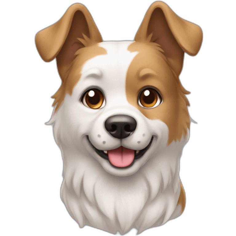 Chien qui monte sur chat emoji