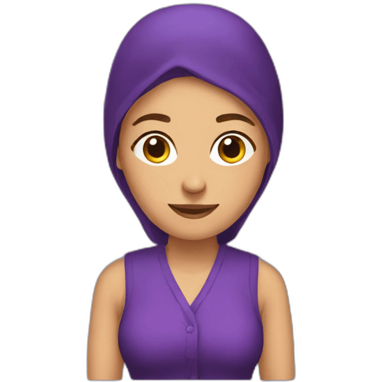 Armenian women in purple clothing in the bus emoji