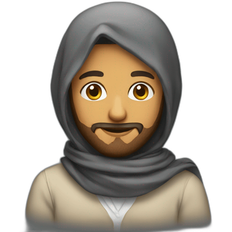 arab in scarf emoji