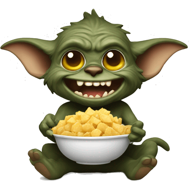 Gremlin eating emoji