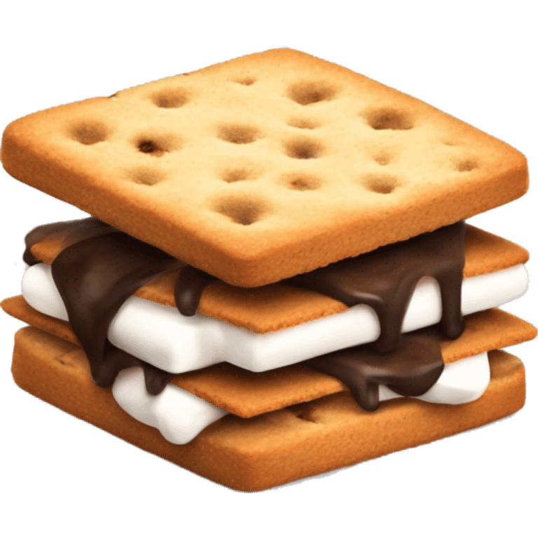 Realistic smores cookie sandwich isolated  emoji