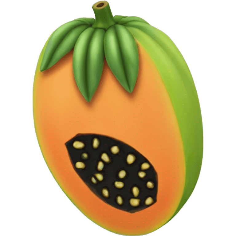 a single papaya emoji