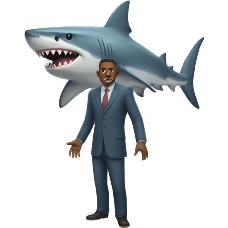 Tall shark man emoji