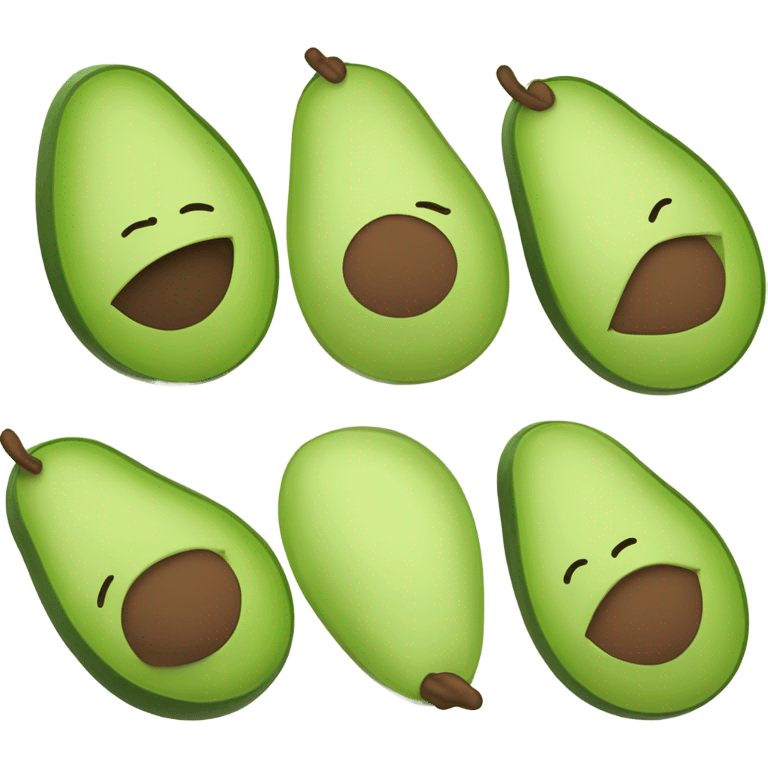 Generate a sleeping avocado emoji with a nightcap, symbolizing good sleep for proper nutrition. emoji