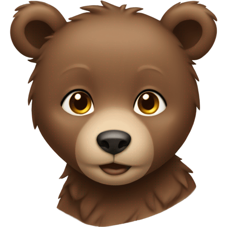 Brown bear cub girl emoji