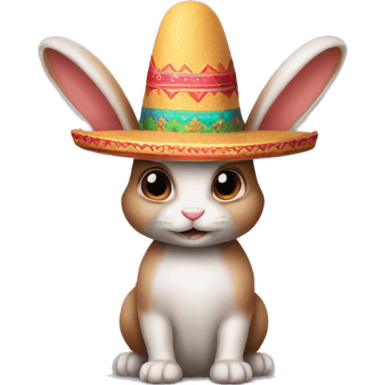 A bunny wearing a sombrero  emoji