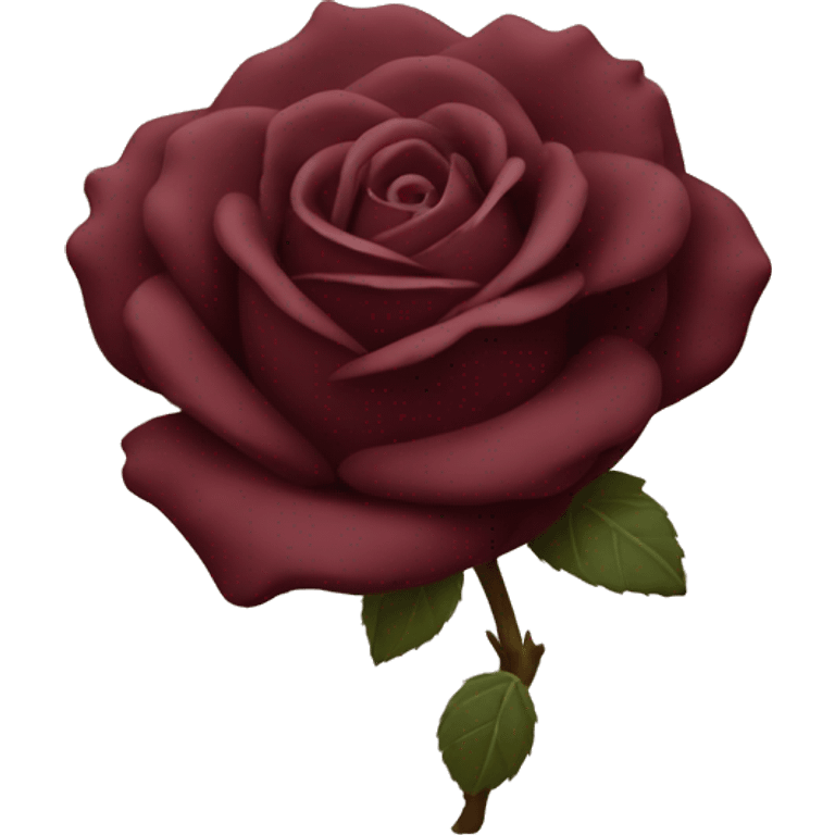 Vintage burgundy rose emoji