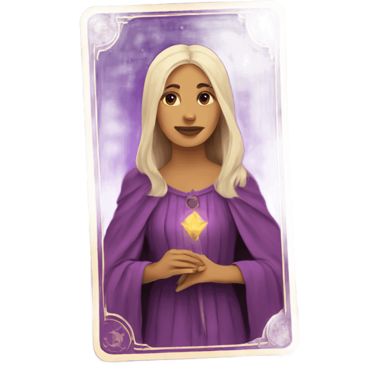 tarot cards purple colors emoji