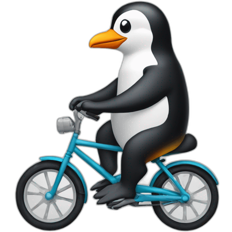 penguin on a bike emoji