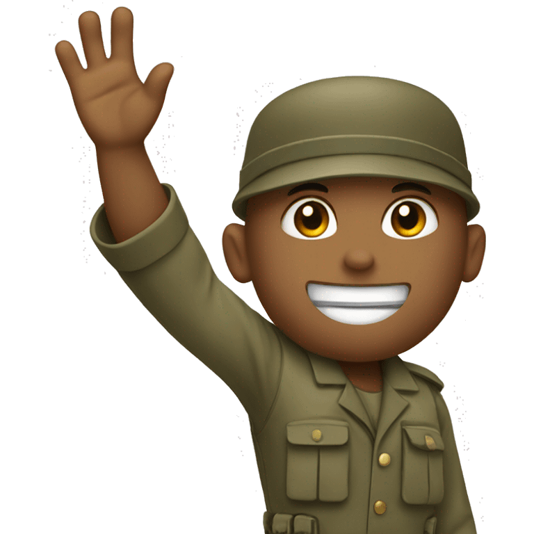 soldier raising hand emoji