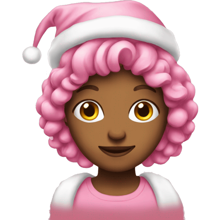 Pink christmas emoji