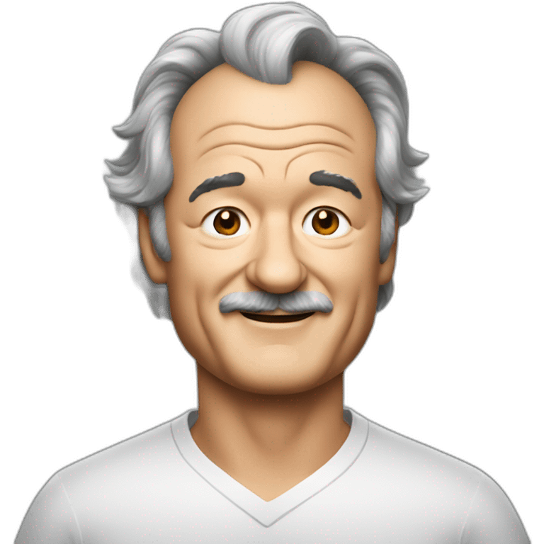 Bill murray with black hair emoji