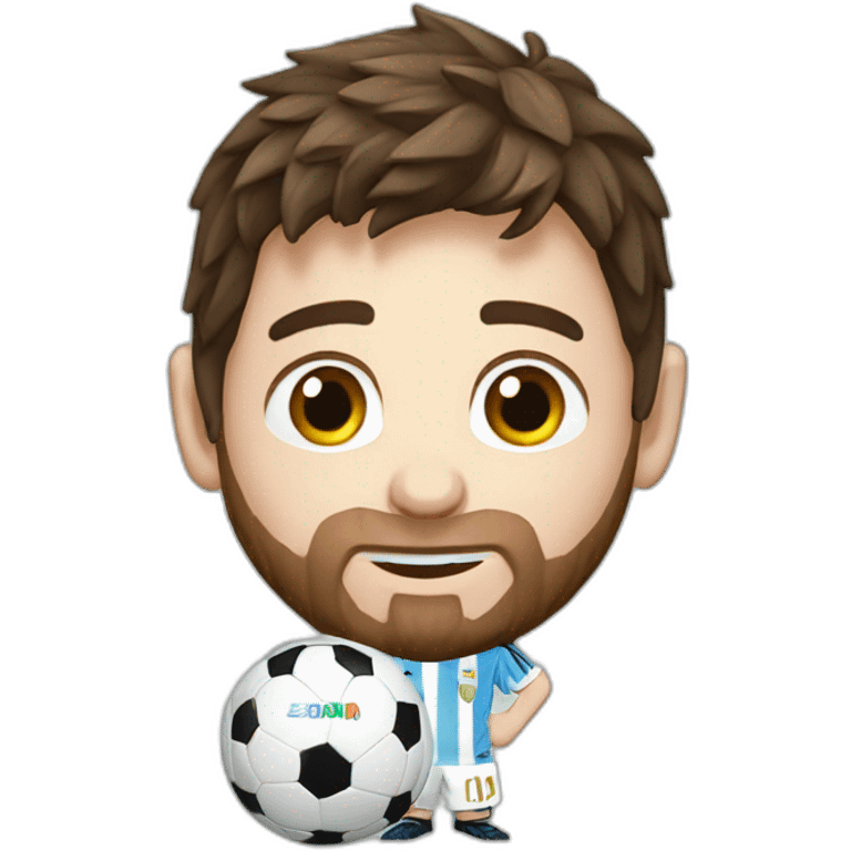 Messi with world cup emoji