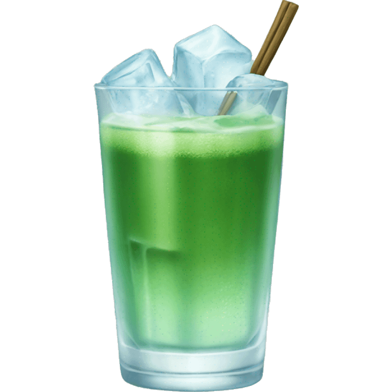 glass of ice matcha  emoji