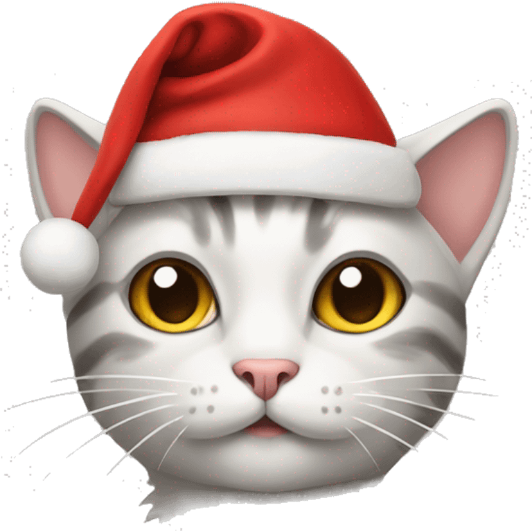 Cat in Christmas hat  emoji